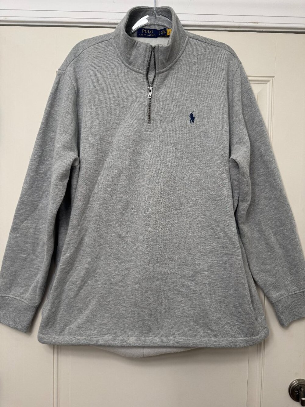 Polo Ralph Lauren Men's Gray 1/4 Zip Sweatshirt XL Casual Comfy Luxury